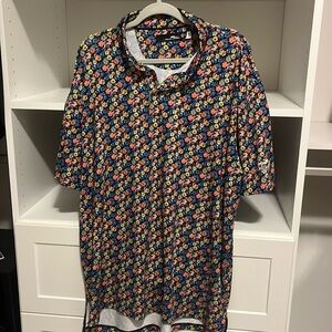 RLX Ralph Lauren Polo Shirt, Men’s XL Floral wicking Golf Casual shirt